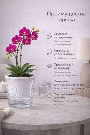 Горшок для цветов «Лед»