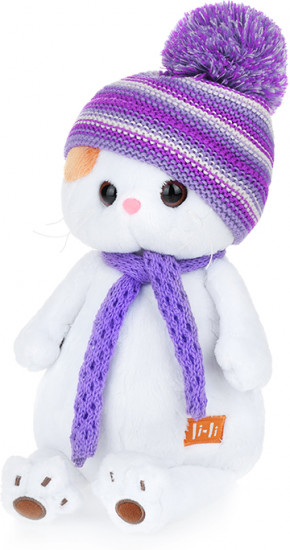 Игрушка мягкая «Кошка Ли-Ли в лиловом вязаном комплекте»