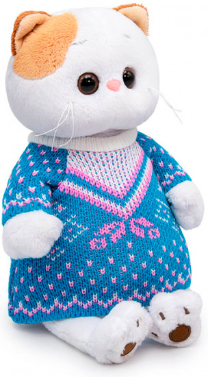 Игрушка мягкая «Кошка Ли-Ли в бирюзовом свитере»