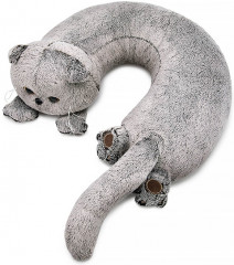 Игрушка мягкая «Кот Басик игрушка-подушка на шею» - Фото 1