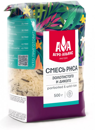 Смесь золотистого и дикого риса