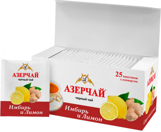 Чай черный с имбирем и лимоном в пакетиках