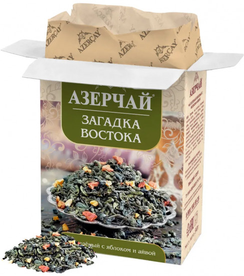 Чай зеленый листовой с яблоком и айвой «Загадка Востока»
