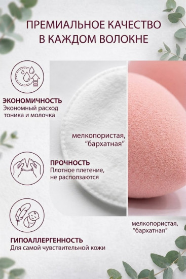 Набор «Ватные диски и мини спонж»