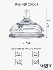 Соска для бутылочки силиконовой - Фото 4