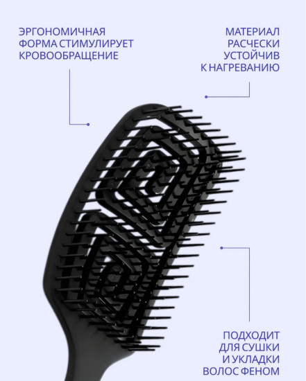 Расческа для сухих и влажных волос с ароматом винограда