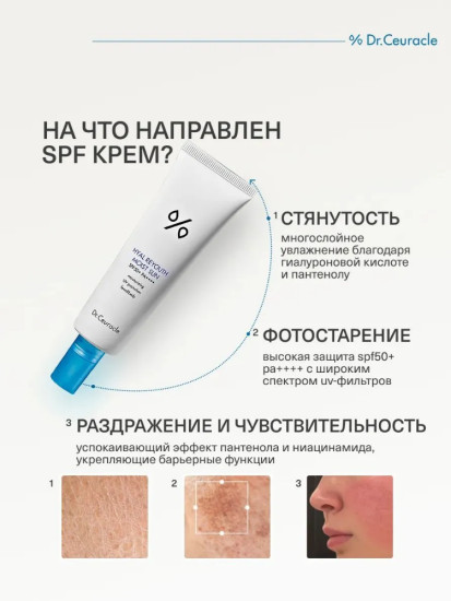 Солнцезащитный крем с гиалуроновой кислотой Hyal Reyouth Moist Sun SPF50+