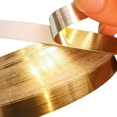 Самоклеящаяся лента интерьерная 50м Gold ширина 1см - Фото 4