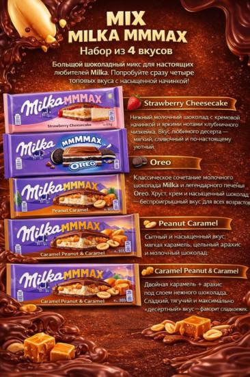 Набор плиток шоколада MMMAX