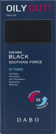 Тонер для мужской кожи лица смягчающий «For Man Black Soothing Force 5X Toner»