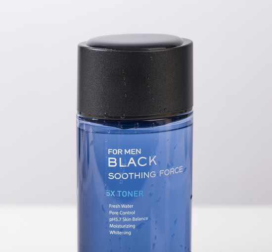 Тонер для мужской кожи лица смягчающий «For Man Black Soothing Force 5X Toner»
