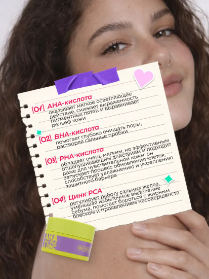 Крем для лица с комплексом кислот и цинком «Acids Complex and Zinc Renewal Face Cream»