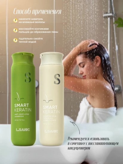 Шампунь против выпадения волос с кератином «Anti Hair Loss Shampoo»