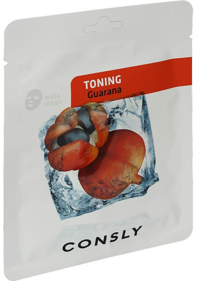Маска для лица тканевая тонизирующая с экстрактом гуараны «Guarana Toning Mask Pack»
