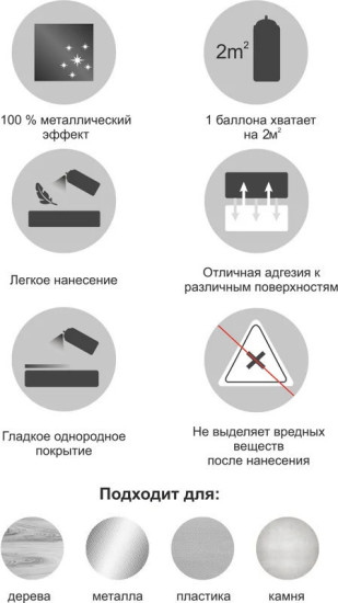 Краска аэрозольная «Металлик», цвет C30176 Песчаное золото