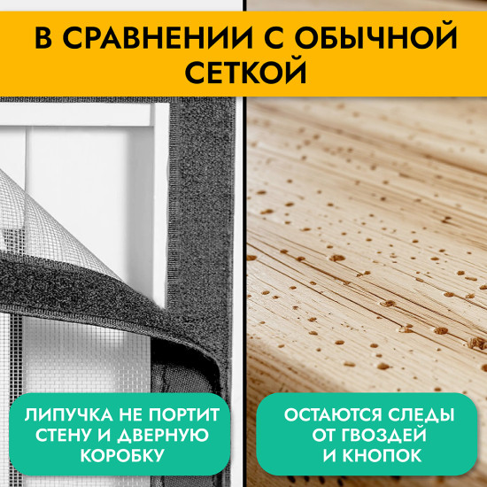 Москитная сетка на магнитах для двери