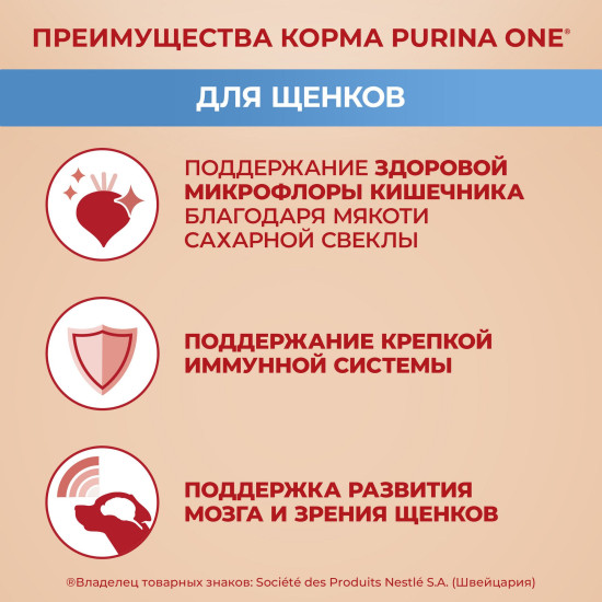 Сухой корм для щенков средних и крупных пород с курицей и рисом