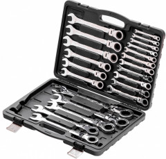 Набор ключей комбинированных трещеточных шарнирных - Фото 1