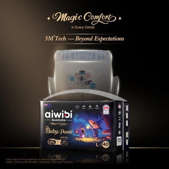 Подгузники-трусики Aiwibi Magic Comfort L, 4, 40 шт
