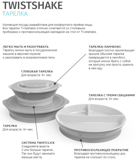 Тарелка с разделителями