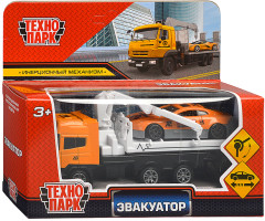 Игрушечная машина Эвакуатор с машиной инерция подвижный кран - Фото 4