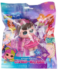 Игрушка-антистресс «Сквиш малыш» девочка в розовом платье флоупак Супер Жим» - Фото 1