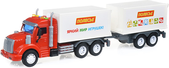 Игрушечный транспорт «фургон с прицепом Профи (красно-)»