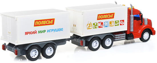 Игрушечный транспорт «фургон с прицепом Профи (красно-)»