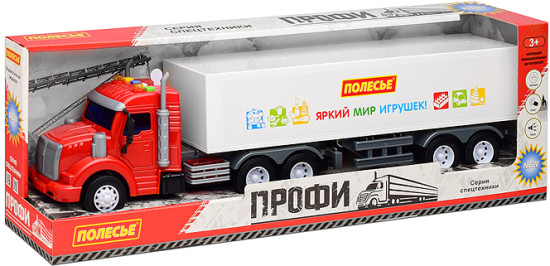 Игрушечный транспорт «тягач с полуприцепом Профи (красно-)»