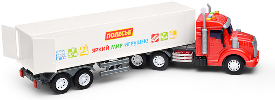 Игрушечный транспорт «тягач с полуприцепом Профи (красно-)»