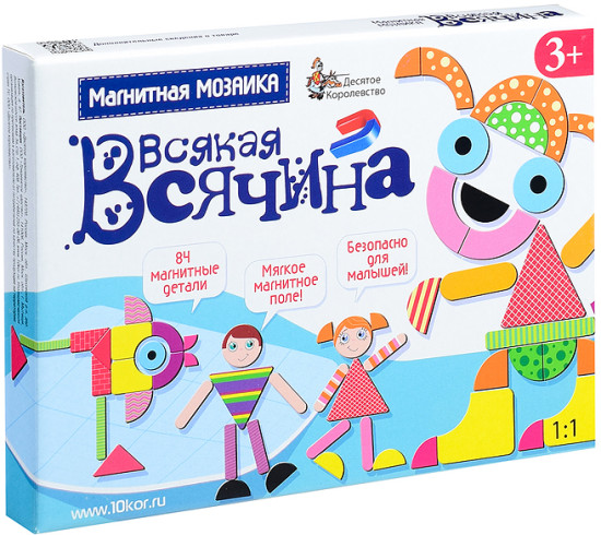 Мозаика магнитная Всякая всячина 84эл