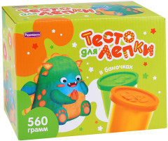 Тесто для лепки тесто 560гр в банках формы - Фото 1