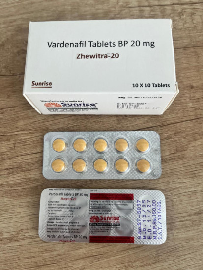 БАД «Zhewitra-20 Vardenafil Tablets Bp 20 mg»