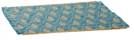 Сервировочная салфетка плетеная ETHNOSTYLE, голубая 40х35 см