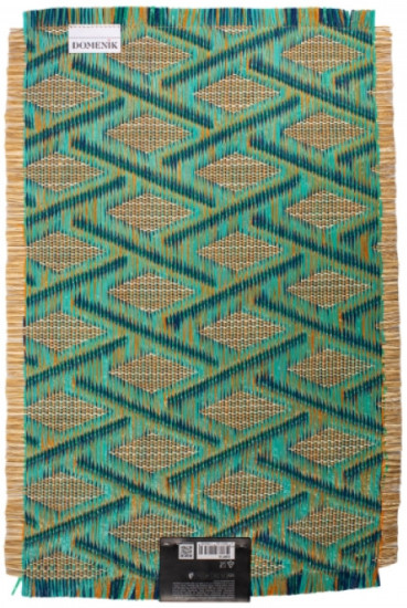 Сервировочная салфетка плетеная ETHNOSTYLE, зеленая 45х30 см