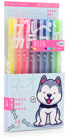 Набор ручек «Neon. Kawaii animals»