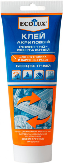 Клей акриловый ремонтно-монтажный, бесцветный