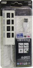 USB 2.0 хаб с выключателями, 4 порта, Суперэконом, белый - Фото 3