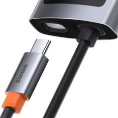 Хаб Metal Gleam CAHUB-CY0G Type-C вход, 4 порта (1xUSB 3.0+1xUSB 2.0+HDMI+Type-C PD) - Фото 1