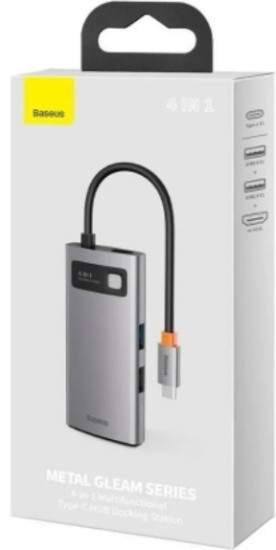 Хаб Metal Gleam CAHUB-CY0G Type-C вход, 4 порта (1xUSB 3.0+1xUSB 2.0+HDMI+Type-C PD)