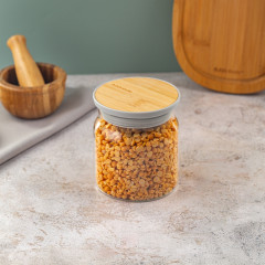 Банка из боросиликатного стекла для хранения сыпучих продуктов Bamboo - Фото 4