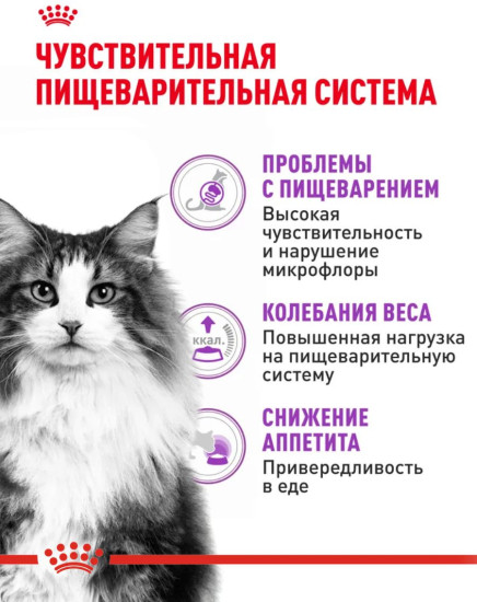Корм для кошек с чувствительной пищеварительной системой «Sensible 33»