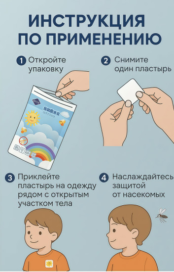 Репеллентные наклейки от комаров для детей и взрослых, 120 шт