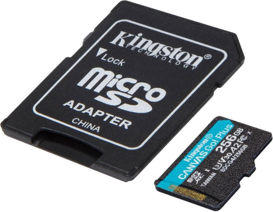 Карта памяти MicroSD Canvas Go Плюс Gen4, 256 ГБ, SDCG4/256 ГБ, класс 10, Uhs-I, R200/W160