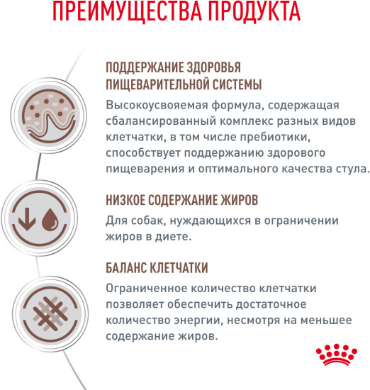 Сухой корм для собак при нарушении пищеварения «Gastrointestinal Low Fat»