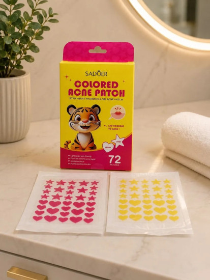 Патчи от прыщей Colored Acne Patch, 72 шт