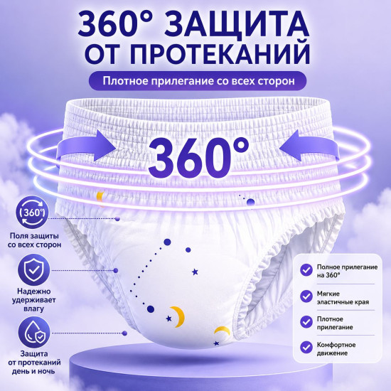 Трусы послеродовые, менструальные L (85-105) 10 шт