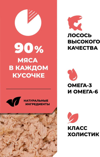 Корм для стерилизованных кошек с лососем и овощами в желе «Забота о здоровье кожи и шерсти»