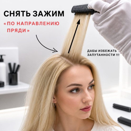 Зажим бигуди 2шт. для волос