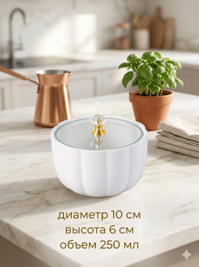 Менажница керамическая с крышкой на подставке